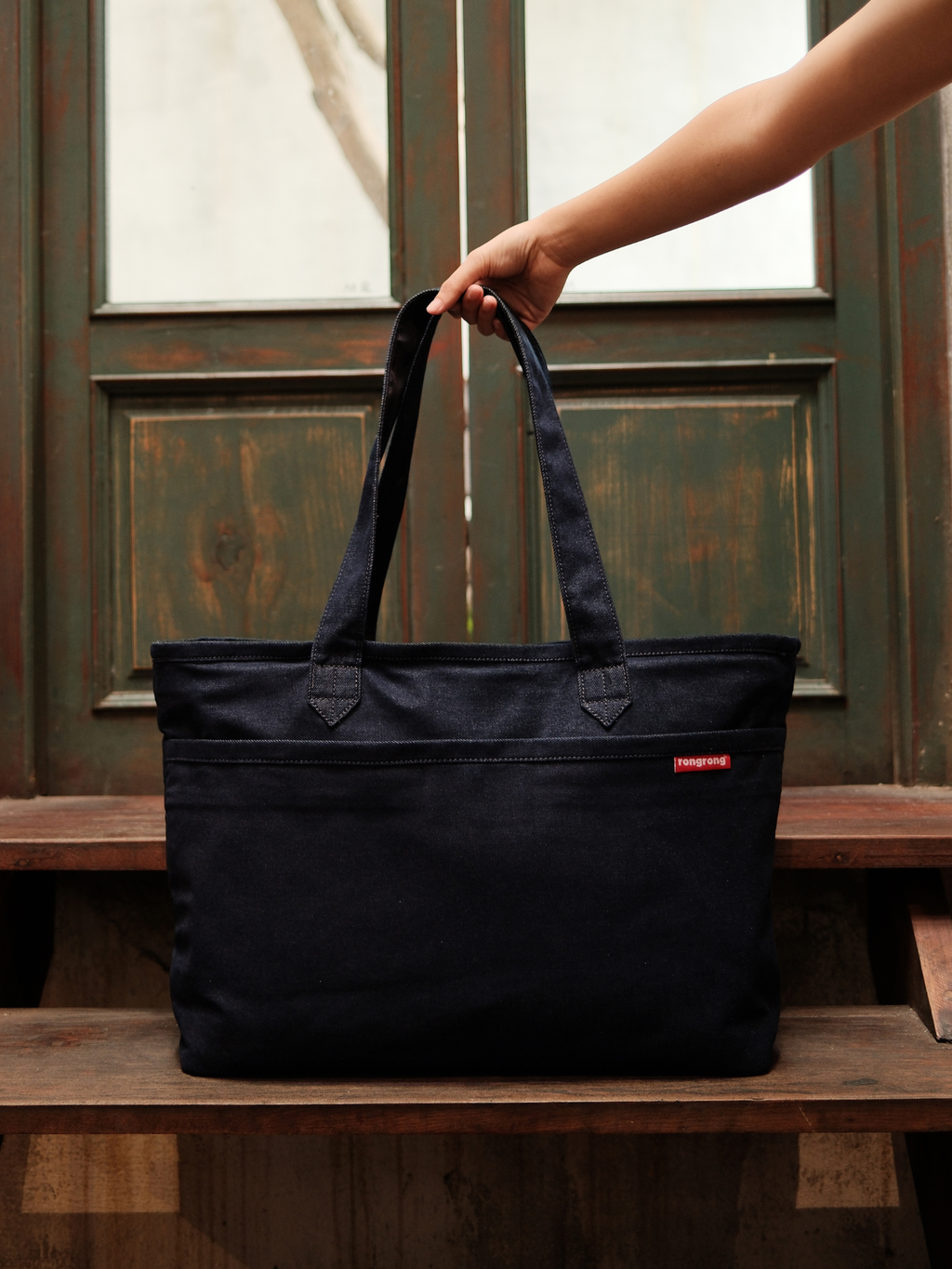 Wide Tote – Indigo Denim – Large