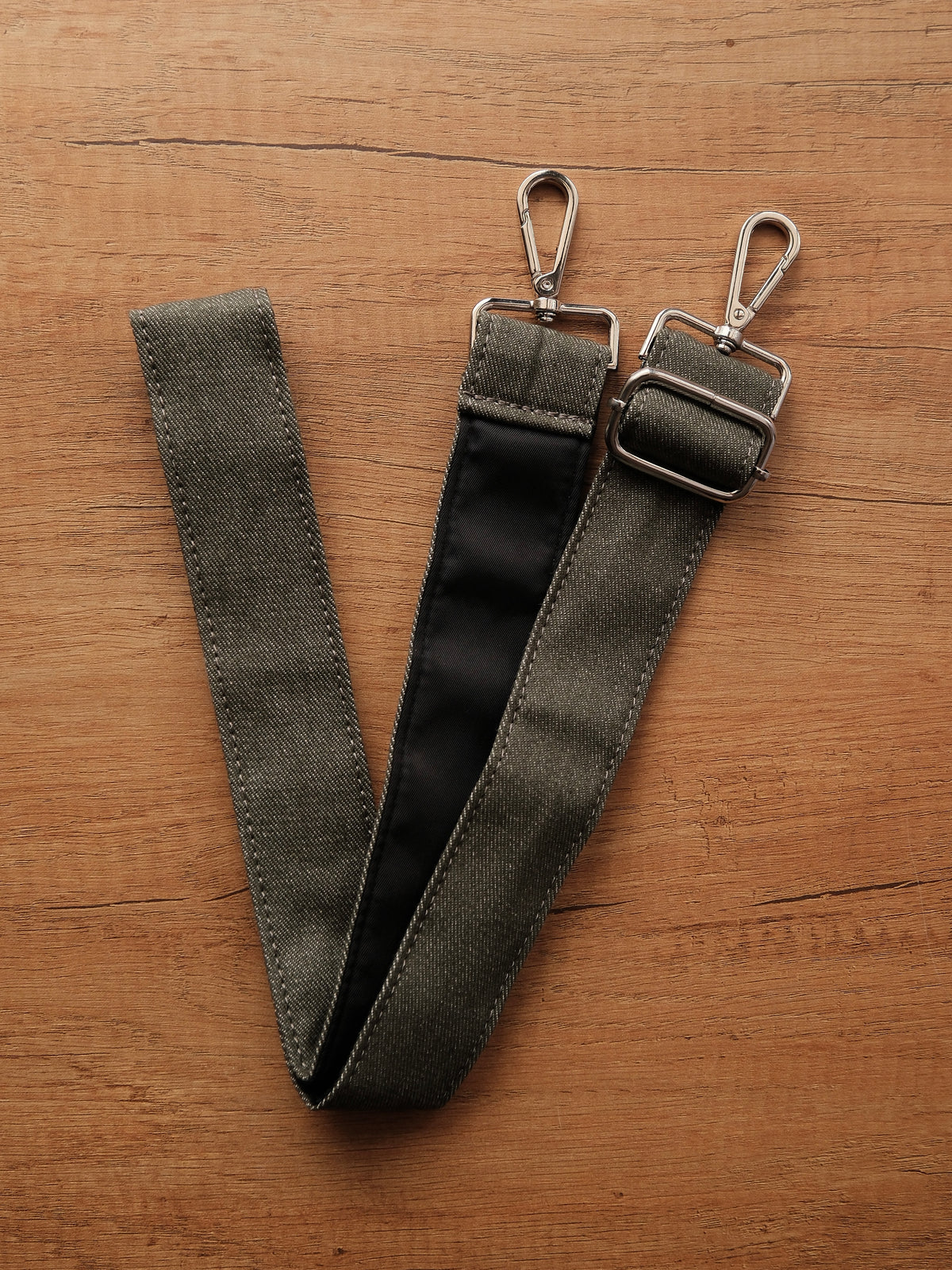 Curved Tote - Moss Green Denim - Medium