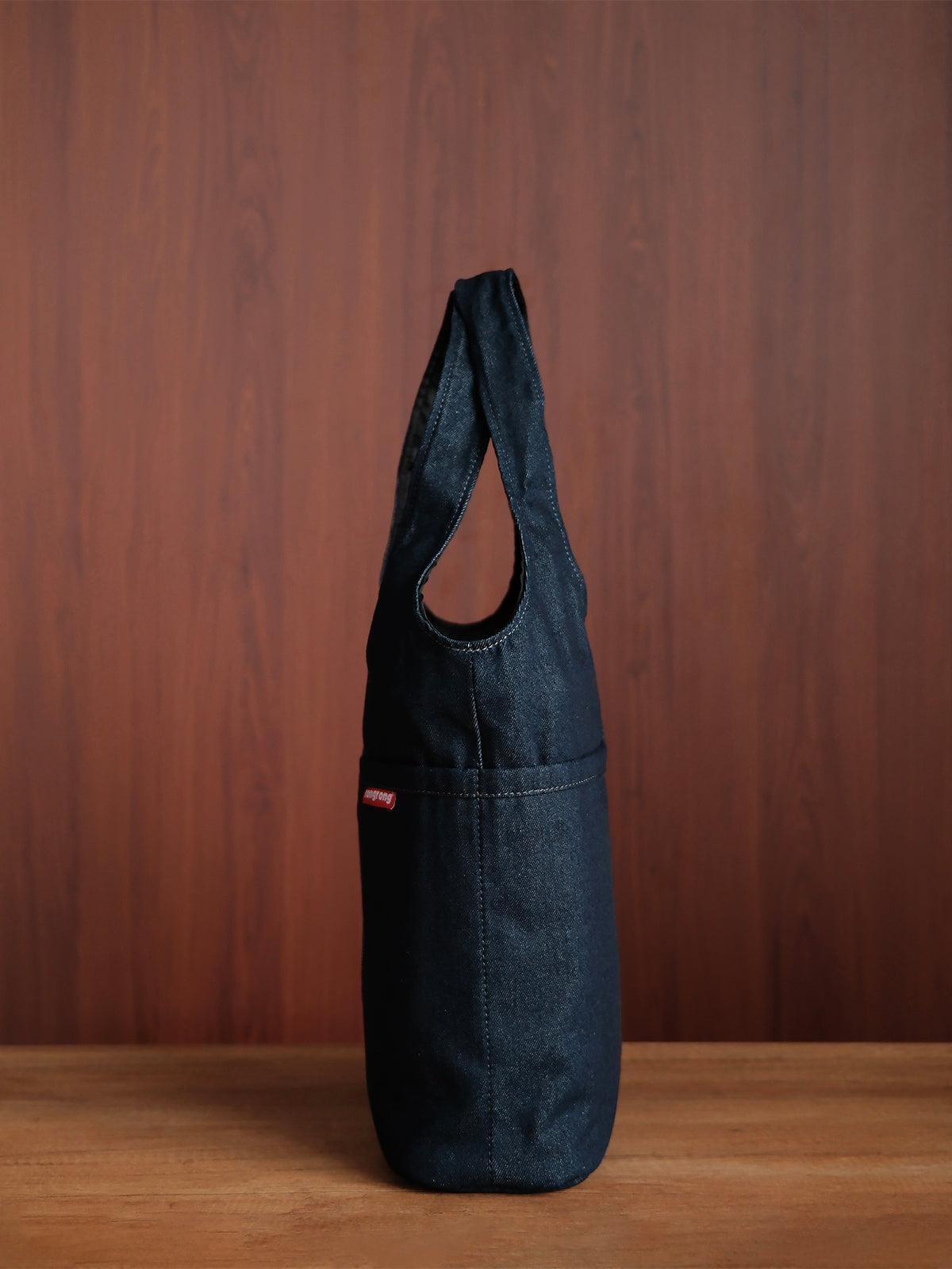 Curved Tote - Indigo Denim - Medium