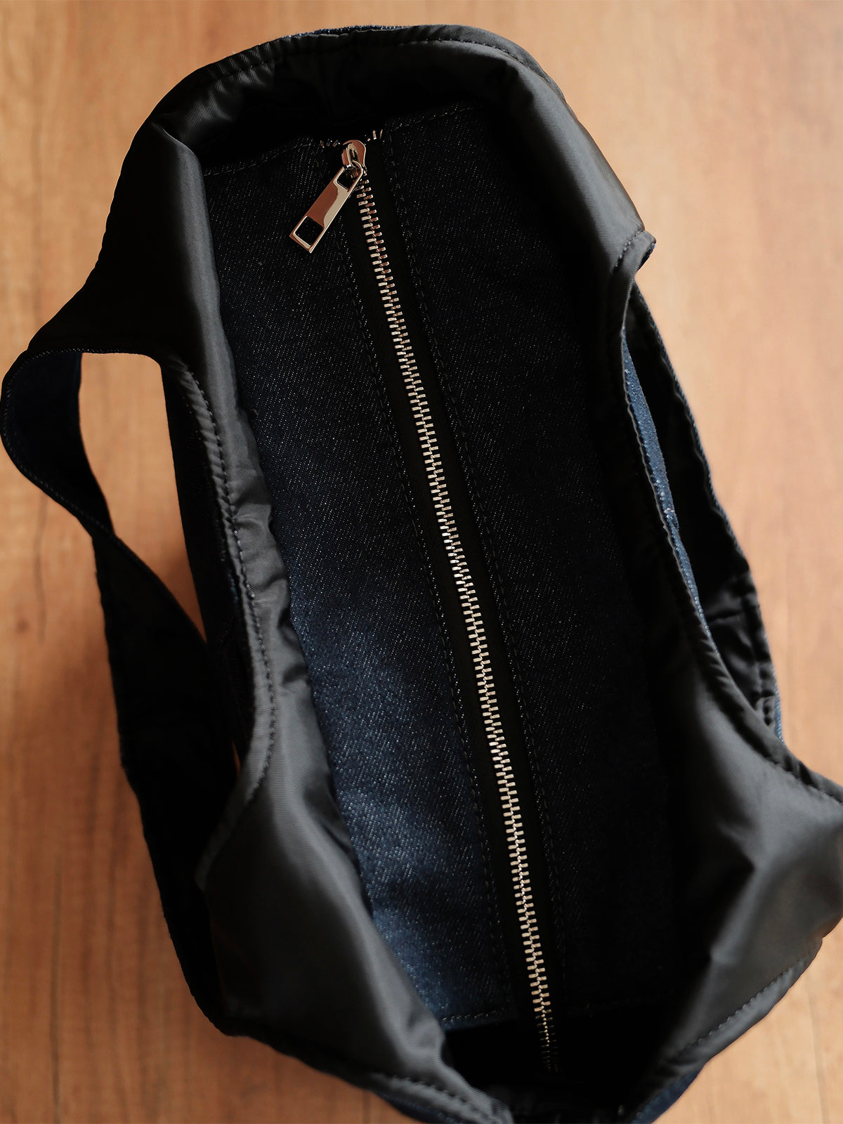 Curved Tote - Indigo Denim - Medium