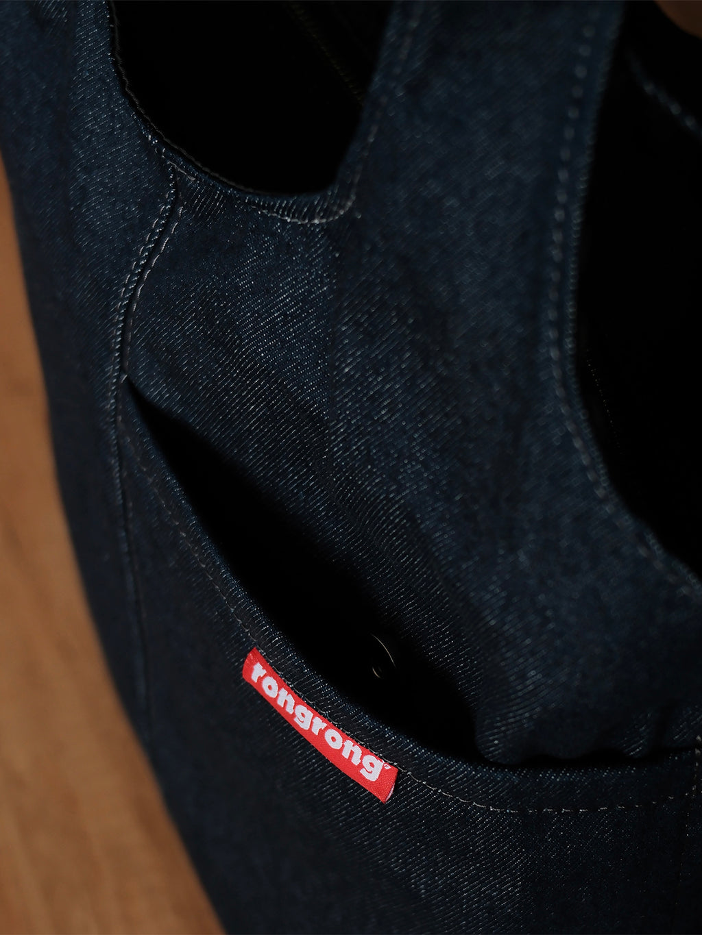Curved Tote - Indigo Denim - Medium