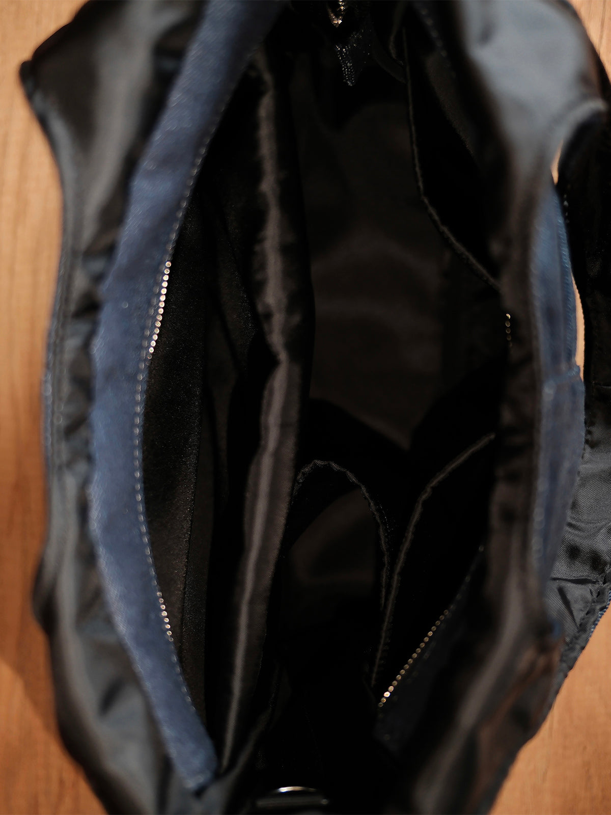 Curved Tote - Indigo Denim - Medium